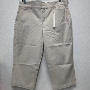 Gloria Vanderbilt Womens Khaki Unlimited‎ Capris 14 Charlene
